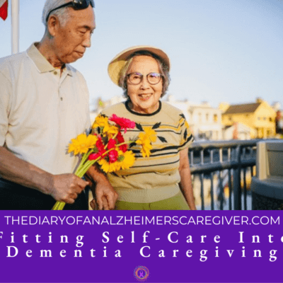 elderly man holding flowers and his wife's hand.